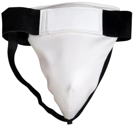 Protector de ingle para boxeo, piel sintética, cómoda copa protectora, transpirable, absorbe los golpes, protector de ingle de artes marciales, copa rígida extraíble para Múay Thai MMA Kickboxing