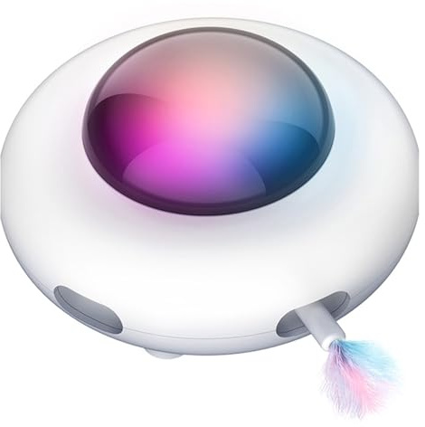 Blaihild Juguetes Interactivos para Gatos, Juguete Inteligente para Gatos de Material ABS con Tres Modos, Juguete Interior Automático para y Gatitos