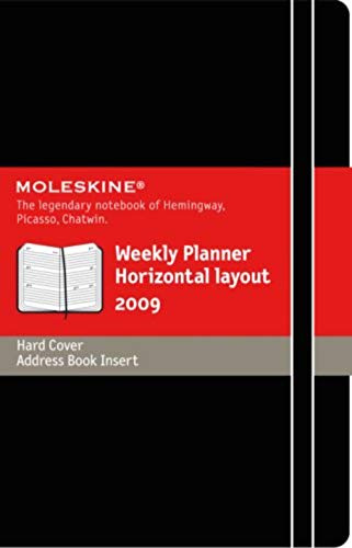 Moleskine Weekly Planner Horizontal Layout 2009 12 Months: Black Large Lined
