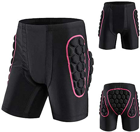 Lixada Mujer de Cadera Protección a Tope Acolchado Shorts Armadura Cadera Protección Shorts Pad para Snowboard Patinaje Esquí Equitación