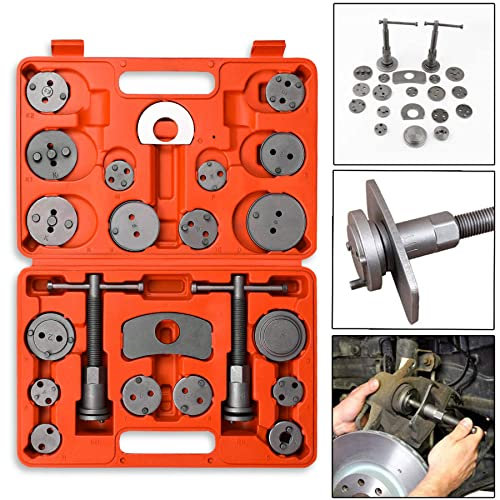 Froadp 23 pièces Kit de Repousse-Pistons Universels Outils avec Mallette de Rangement en Plastique pour étrier de Freins