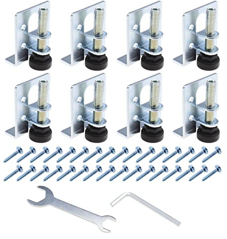 VGOL 8PCS Heavy Duty Furniture Leveling Feet Baseboard Fixings Adjustable Feet Bracket for Workbench Table Sofa Cabinets Shelving Units