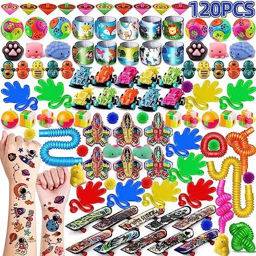 nicknack 120PCS Party Bag Fillers Unisex Kids Classroom Prizes Rewards Goodie Loot Bag Fillers Party Favour Toy Assortment for Boys Girls Gifts