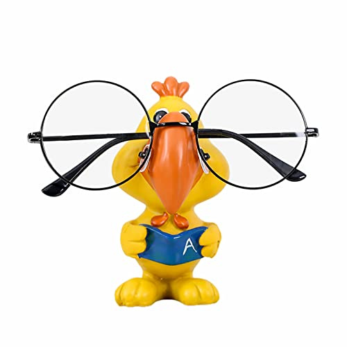 AYAROS Niedlicher Tier-Brillenhalter, lustige Ente, Sonnenbrillen-Präsentationsständer, Kunstharz, kreativer Brillenhalter, Regal, Zuhause, Büro, Desktop-Dekoration, Geschenk für Kinder, Ente,
