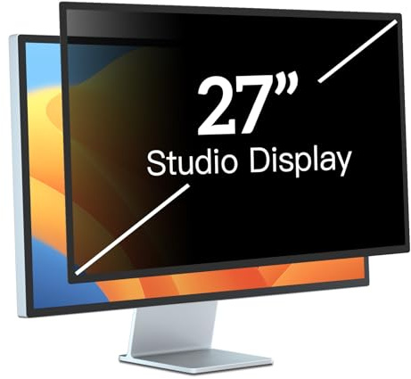 PYS Blickschutzfolie für Apple Studio Display 27 Zoll Monitor | Selbstklebend Abnehmbar Blickschutzfilter Blendfrei Blaulicht Blocking Bildschirm Schutzfolie