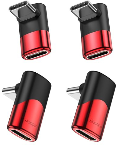 MOGOOD Adaptador USB C Macho-Hembra 90° Ángulo Recto 40Gbps 100W C.Rápida