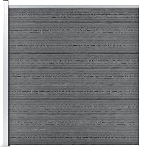 Chaduof Gartenzaun, Sichtschutzzaun, Sichtschutz Zaun, Dichtzaun, Gartenzäune, Gartensichtschutz, Zäune Für Garten, WPC 175x186 cm Grau
