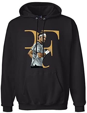 SHOIAY U.S Open 0 Sport Ro?Ger Fe?Derer Ten*NIS Mas$Ter Black Men Hoodie Hoody Sweatshirt Black M