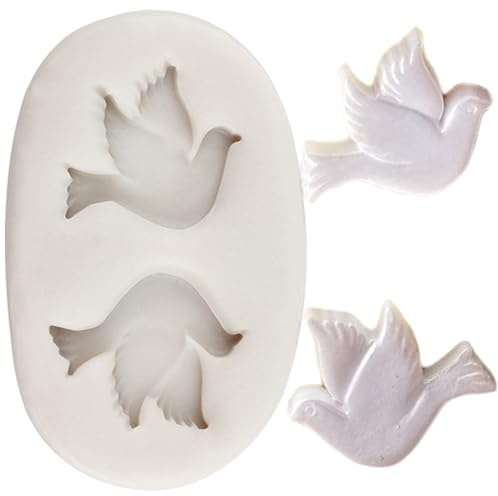 MINFEIDMS Dove Silikonform Taube Fondant Formen für Zuckerkuchen Dekorieren Cupcake Topper Süßigkeiten Schokolade Gummipaste Polymer Clay