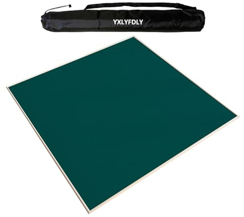 YXLYFDLY Grand tapis de mahjong avec envers en caoutchouc, nappe douce et antidérapante, pour mahjong, paigow, poker, cartes et jeux de société (vert, 80 cm)