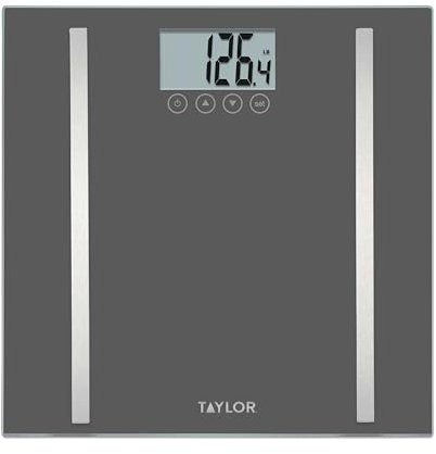 Taylor Balance numérique de composition corporelle, balance de salle de bain pour poids corporel, mesure la graisse corporelle, l'eau corporelle et la masse musculaire, 8 modes de reconnaissance
