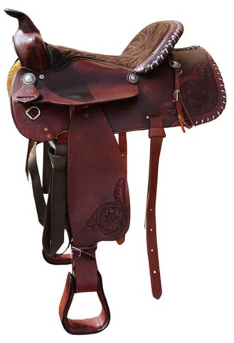 Amesbichler Reitsport Westernsattel Hi-O-Silver II mit Prägung braun 16