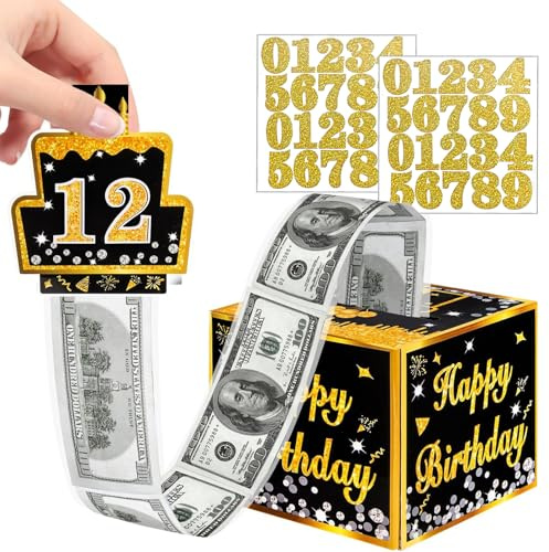 Geldgeschenke Überraschungsbox,DIY Happy Birthday Geschenkbox für Geburtstag,Geldgeschenke Verpackung,Geburtstag Überraschungsbox,Geld Geschenkverpackung für Familie,Freunde