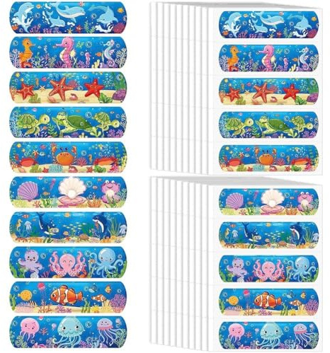 Muteitt 50 Stück Cartoon-pflaster Für Kinder, Flexibel, Selbstklebend, Bunt, Wasserfest, Reparaturband, Knöchelaufkleber, Schutz, Pflege Bei Schnitten, Kratzern, Verbrennungen