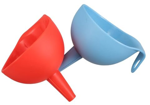 Cabilock 2 piezas Embudo de Plástico para Cocina de Boca Ancha para Llenar Botellas Resistente Altas y Compacto para Aceites y
