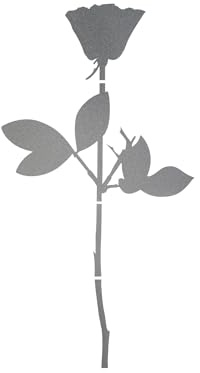 GreenIT Rose Car Window Mirror Sticker Tattoo Decals Vinyl Self-Adhesive Decorative Film Depeche Mode (Silver, 20 cm)