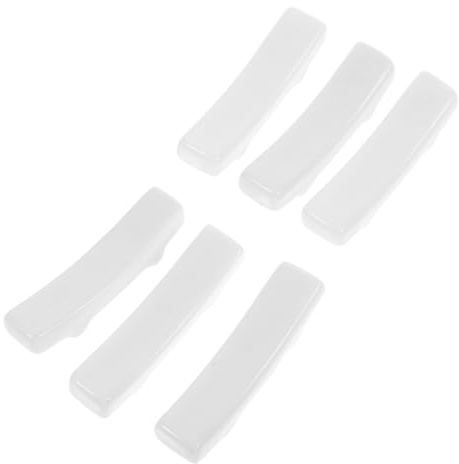 Toyvian 6 Pezzi Poggia Bacchette in Ceramica Bianco, Porta Cucchiaio e Forchetta, Antiscivolo per Tavolo, Casa e Ristorante