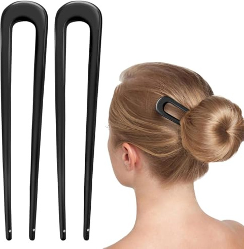 Aphorya French Hair Pin (Schwarz)