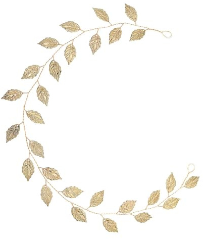 FONDOTIN Tocado de Novia Dorado Artesanal Estilo Europeo Adorno Cabello de Aleación Ligero 1 Unidad Adecuado para Bodas Fotos de Novia y Eventos Formales