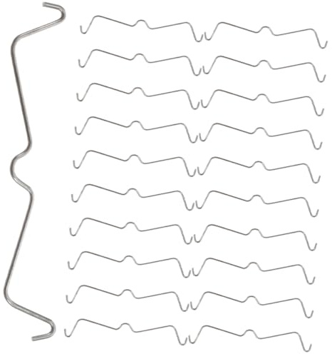 Hemobllo 50 piezas Clips de Acero Inoxidable para Fijación de Ganchos Tablero Perforado Resistentes y Flexibles para Organización de Herramientas Cocina y Garaje