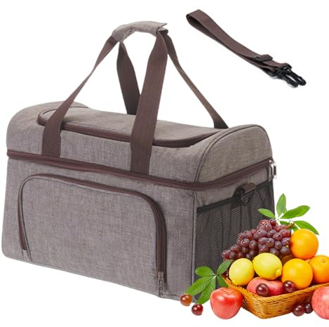 Kylväska - 30 Liter Läcktät Hopfoldbar Bärbar Fodral,Vattentäta Isolerade Matkassar | för Lunch, Resa, Arbete, Skola, Barn, Livsmedel, Picknick, Shopping