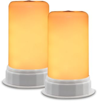Vnicstick 2PCS LED Flame Effect Light,4 Modes Fire Lights, Candle Flame Table Lamp with Remote Contro,LED Flame Lights for Garden Bar Camping Party Patio
