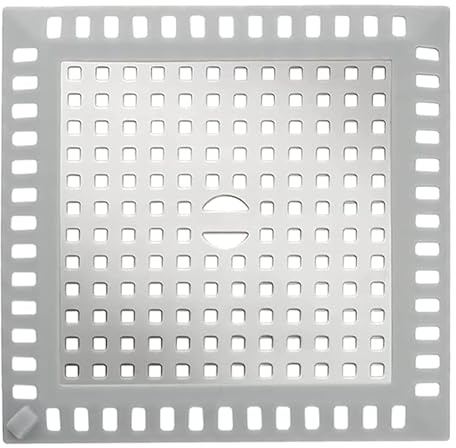 Colador cuadrado para ducha, cubierta de desagüe de baño de acero inoxidable, cubierta de desagüe de suelo con rejilla antibloqueo, tapón antiobstrucción para ducha y cocina
