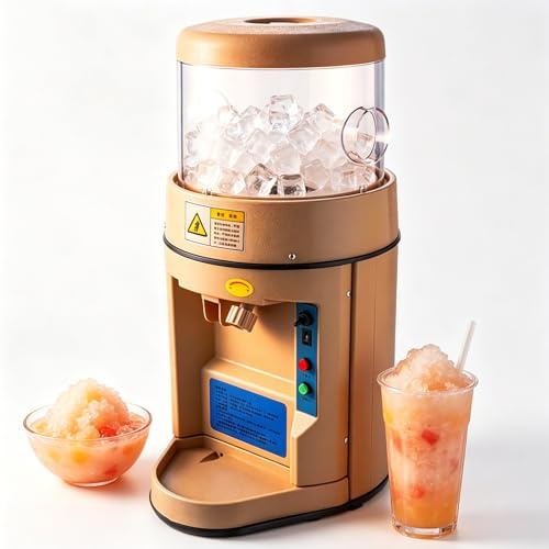 pealiritansemen Tritaghiaccio Professionale, Macchina Elettrica per Granita con Manopola di Regolazione della Finezza, capacità 6 kg, Ideale per Negozi di Bubble Tea, Gelaterie E Bar