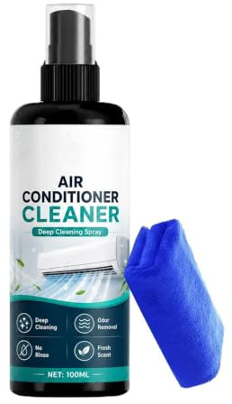 Luftkonditioneringsrengörare 100 ml Snabbverkande Djuprengöring Sköljfri | Husbils AC-rengörare och Luktborttagare Spray för Kontor Bil Lägenhet Hotell Mini Split