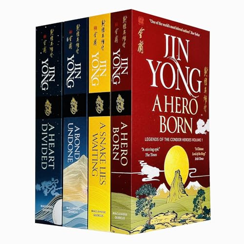 Legends of the Condor Heroes Series 4 Books Collection Set By Jin Yong (A Hero Born, A Bond Undone, A Snake Lies Waiting, A Heart Divided)