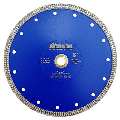 SHDIATOOL Diamant Trennscheibe 200MM Turbo Mesh Diamantklinge für Hart Keramik Porzellan Fliesen Granit