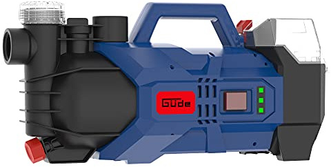 Güde 58565 Akku Gartenpumpe GP 18-0 (18 V, 2400 l/h, IG 1, max. Förderhöhe 20 m, integrierter Wasserfilter)