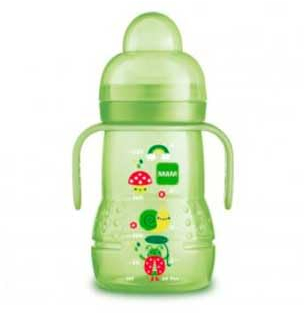 MAM Biberon e Coppa 2 in 1, a partire da 4 mesi, 220 ml, con beccuccio extra morbido e tettarella in silicone anti-fuoriuscita, morbida e facile da accettare, con manici per tenerlo facilmente,