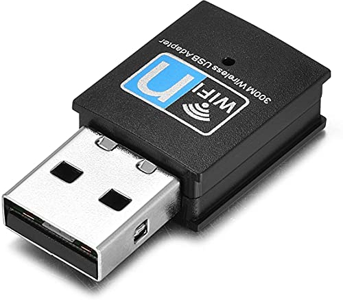 Outlet - Mini tarjeta de red inalámbrica WLAN Mini WiFi Stick 300 Mbit IEEE 802.11b/g/n Wireless USB 2.0 Adaptador para Windows, Mac y Linux (300 m)