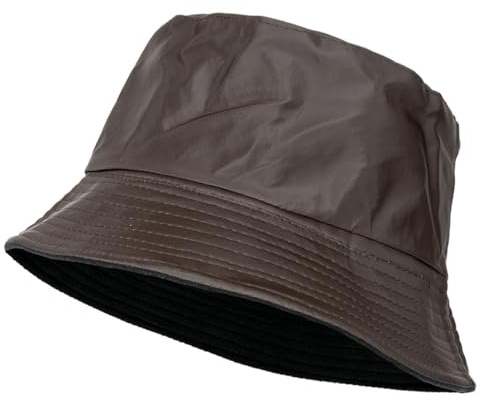QILZO Faltbarer wasserdichter Regenhut, Fischerhut, Kappe für Damen und Herren, Kappe mit Innenfutter, ideal für Wandern, Outdoor-Sport