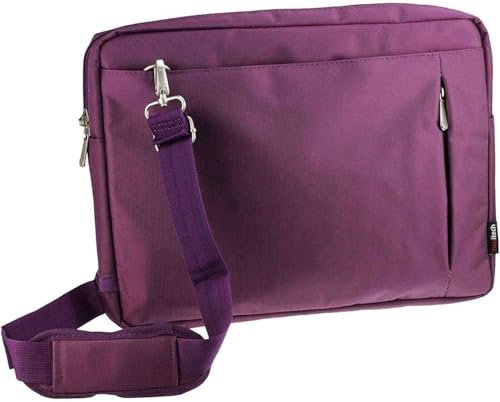 Navitech Purple Sleek Water Resistant Travel Bag - Compatible with Feihe 12.5 Portable DVD Player