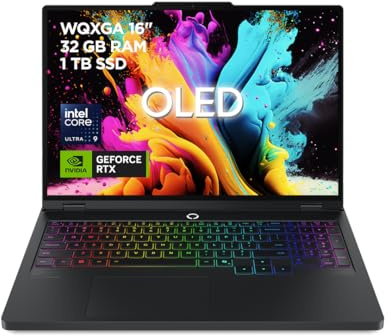 Lenovo Legion Pro 5 Gen10–Portátil Gaming IA 16'' OLED 240Hz (Intel Core Ultra 9 275HX, NVIDIA GeForce RTX 5070 Ti, 32GB RAM, 1TB SSD, WiFi6, Sin Sistema Operativo) QWERTY RGB 24 Zonas Español – Negro