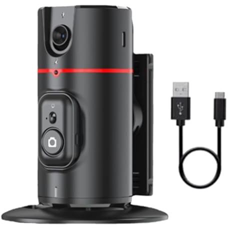 Fangxuee P02 Stabilizzatore Cardanico A 360° Desktop AI con Tracciamento Automatico Gimbal con per Stabilizzatore Smartphone