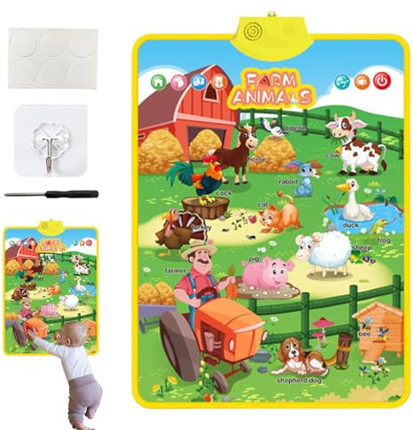 Grafico da parete elettronico con alfabeto, musica interattiva, display per imparare i bambini, lavagna educativa per abcss, discorso parlante, design colorato, poster per bambini 2 ai 4 anni in