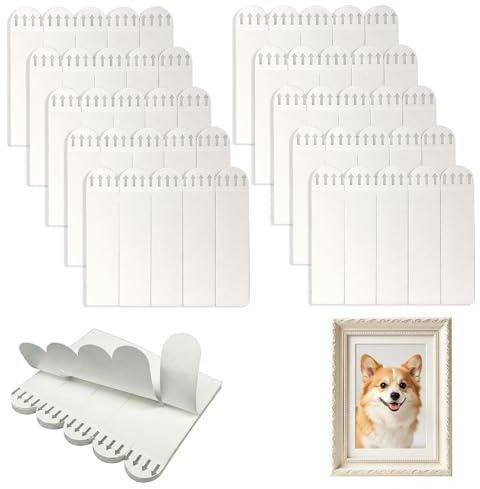 WORUIB Set of 50 No Drill Hanging Strips,Command Strips Medium, Picture Hanging Strips, Poster Hanging Solutions, Wall Mounting Strips for Home Decor, Wall Stickers for Secure Picture Display