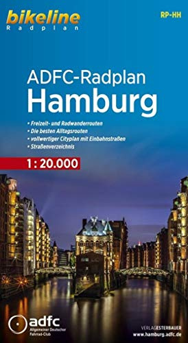 Bikeline ADFC-Radplan Hamburg 1 : 20 000, GPS-tauglich mit UTM-Netz