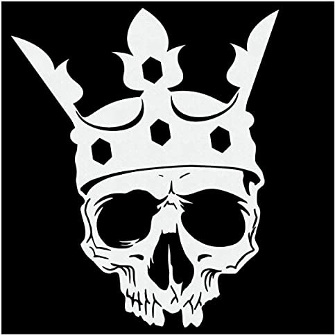 Herterich Products Airbrush Schablone Totenkopfkönig King Skull | Tattoo & Graffiti Stencil Vorlage | Wiederverwendbar & Lösungsmittelresistent | Mylar 0,1-0,2 cm | Für Airbrush & Sprays