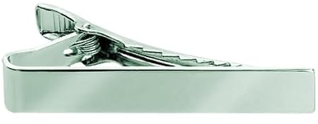 Hero's Pride Traditional Tie Bar - Metal Tie Clips for Men - Designed for Law Enforcement Uniforms - 2 x 5/16 - Silver