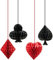Happium Bolas de Papel Casino Las Vegas Decoraciones de Fiesta Nocturna Bolas de Panal Colgantes para decoración de Fondo de cumpleaños con temática mágica de Casino Rojo Negro 4 Piezas