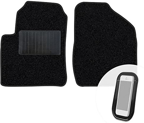 moto-MOLTICO Vorne Fußmatten Auto Velours Autoteppiche Schwarz Automatten Set 2-teilig passend für Toyota Avensis Verso 2001-2006