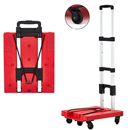 Wheelbarrows Small Cart Trolley Folding Portable Shopping Baggage Cart Handling Pickup Truck Grocery Trolley Flatbed Cart