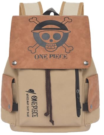 PQKL-party One Piecce Rucksack One piecce Tasche Anime Rucksack Tasche | Rucksack Anime Canvas College Bag Anime Schulrucksack Gedruckte Klappe Tagesrucksack