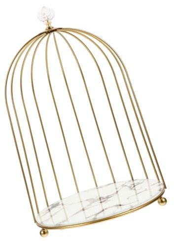 NIYANGLE Kosmetik Aufbewahrungsregal Im Antik Vogelkäfig Design Schmuck Und Dessert Ständer Eleganter Make-up Organizer Mit Großer Kapazität Für Tischdekoration Und Pflegeprodukte