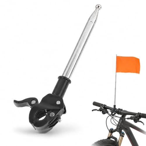 BESTonZON Auto Fahnenhalterung Edelstahl Fahnenmast Basis Für Kfz Motorrad Roller Clip-on Fahnenmasthalter Zur Stabilen Montage Am Fahrzeug Für Autofahnen Außenanzeige 1 Stück
