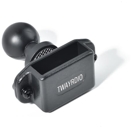 TWAYRDIO Handheld Radio Holder, Walkie-talkies Belt Clip Mount Hanger with 25mm/1 Ball Adapter Compatible with RAM Mounts B Size Double Socket Arm